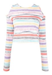Missoni stripe-print knitted top - Gelb