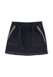 Missoni Kids zigzag-embroidered skirt - Blau