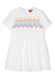 Missoni Kids Kleid mit Zickzackmuster - Weiß