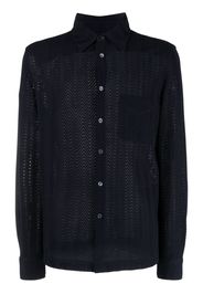 Missoni zigzag-woven striped shirt - Blau