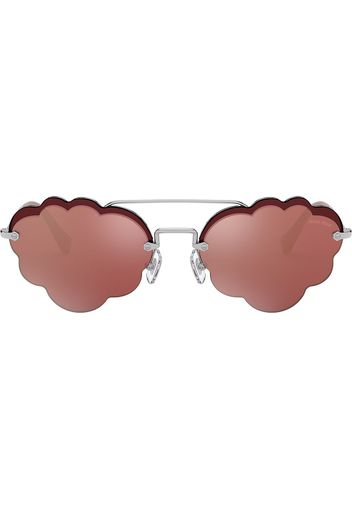 Miu Miu Eyewear 'Cloud' Pilotenbrille - Rosa