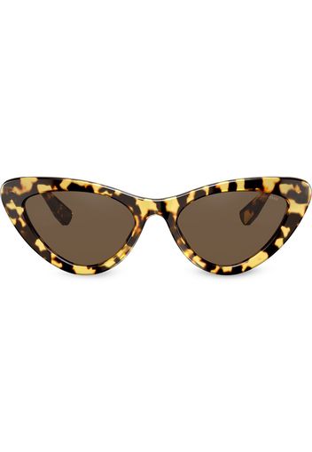 Miu Miu Eyewear Cat-Eye-Sonnenbrille in Schildpattoptik - Braun