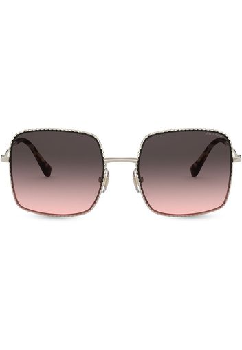 Miu Miu Eyewear Sonnenbrille mit eckigem Gestell - Rosa