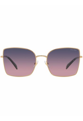 Miu Miu Eyewear Eckige Oversized-Sonnenbrille - Gold