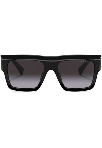 Miu Miu Eyewear Miu Glimpse logo-lettering sunglasses - 1AB5D1 BLACK