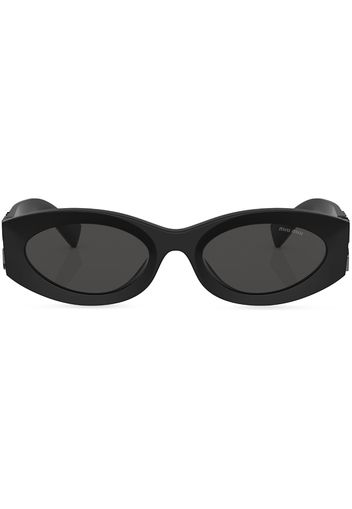 Miu Miu Eyewear Miu Glimpse oval-frame sunglasses - 1BO5S0 Matte Black