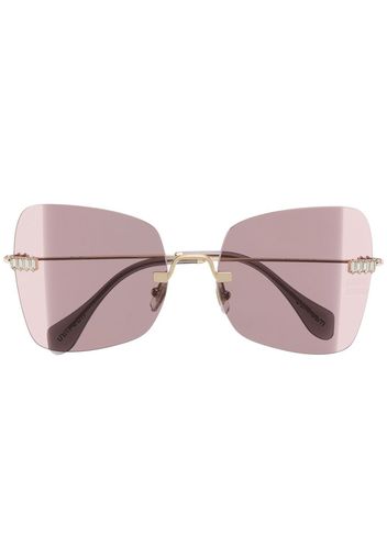 Miu Miu Eyewear Eckige Sonnenbrille - Violett