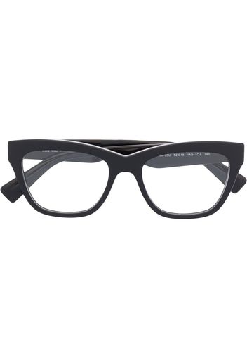 Miu Miu Eyewear raised logo cat-eye glasses - Schwarz