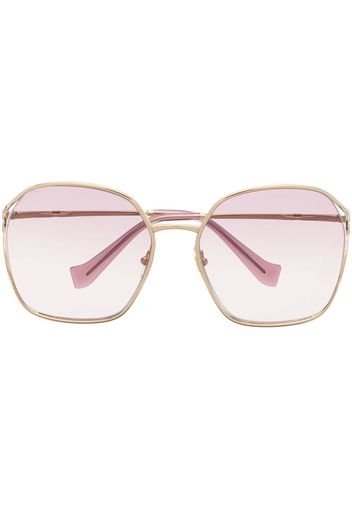 Miu Miu Eyewear oversize square-frame sunglasses - Gold