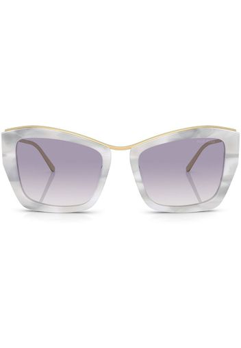 Miu Miu Eyewear Sonnenbrille mit Marmor-Effekt - Weiß