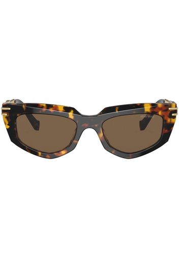 Miu Miu Eyewear tortoiseshell geometric-frame sunglasses - Braun