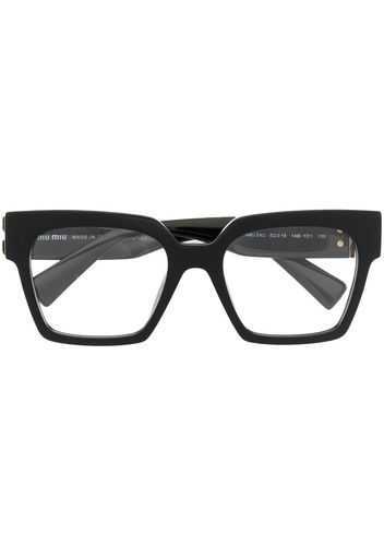 Miu Miu Eyewear square frame glasses - Schwarz