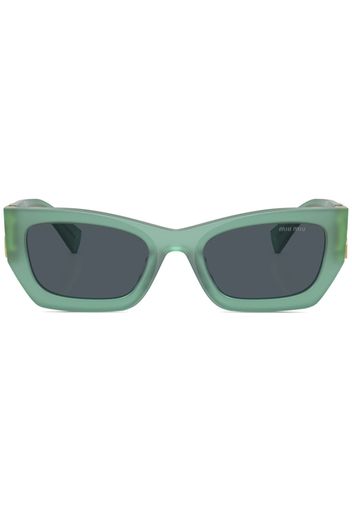 Miu Miu Eyewear Eckige Sonnenbrille mit Logo - Grün