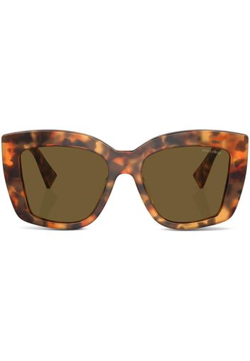 Miu Miu Eyewear tortoiseshell-effect square-frame sunglasses - Schwarz