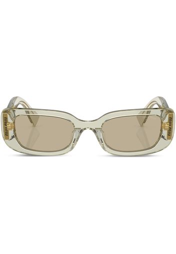 Miu Miu Eyewear rectangle-frame tinted sunglasses - Nude