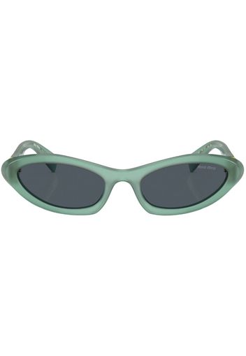 Miu Miu Eyewear Sonnenbrille mit ovalem Gestell - Grün