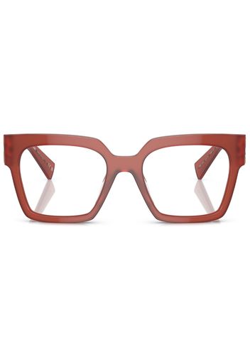 Miu Miu Eyewear logo-plaque square-frame glasses - Rot