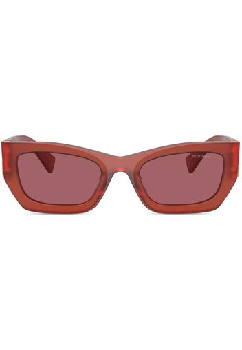 Miu Miu Eyewear Glimpse rectangular-frame tinted sunglasses - Rot