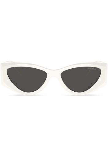 Miu Miu Eyewear cat-eye frame logo-lettering sunglasses - Weiß