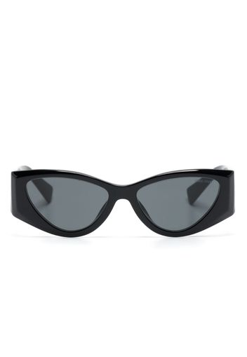 Miu Miu Eyewear Cat-Eye-Sonnenbrille mit Logo - Schwarz