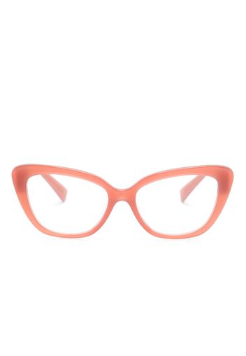 Miu Miu Eyewear Cat-Eye-Brille mit Logo - Rosa