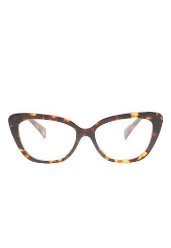 Miu Miu Eyewear Cat-Eye-Brille in Schildpattoptik - Braun