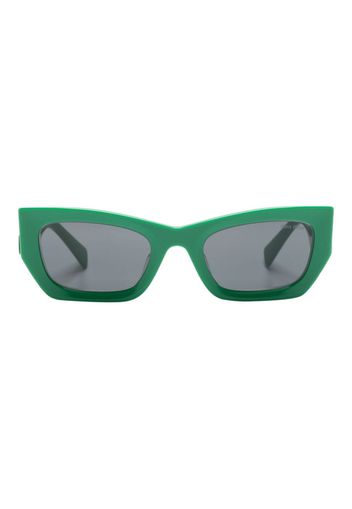 Miu Miu Eyewear raised-logo rectangular sunglasses - Grün