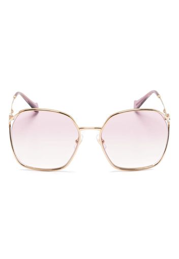 Miu Miu Eyewear logo square-frame sunglasses - Gold