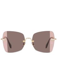 Miu Miu Eyewear rimless gradient-lens sunglasses - Gold