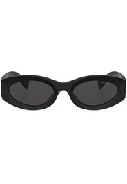 Miu Miu Eyewear Miu Glimpse oval-frame sunglasses - 1BO5S0 Matte Black