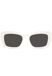 Miu Miu Eyewear Eckige Sonnenbrille mit Logo-Schild - Weiß