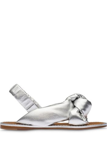 Miu Miu Sandalen mit Knotendetail - Silber