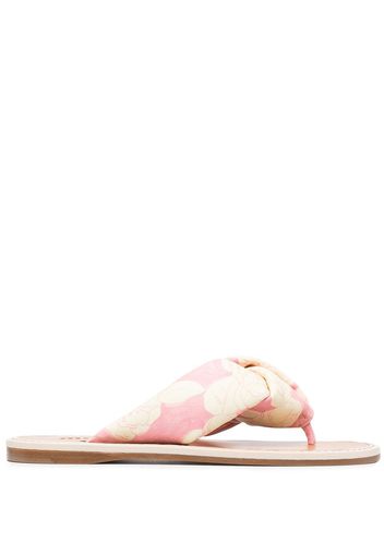 Miu Miu Sandalen mit Print - Rosa