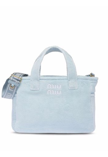 Miu Miu Terry cloth tote bag - Blau