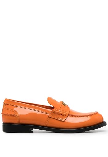 Miu Miu Loafer mit Logo-Schild - Orange