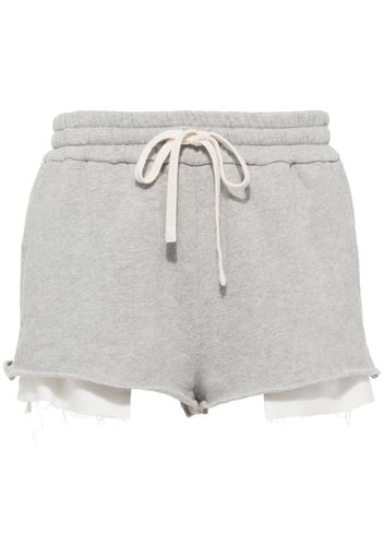 Miu Miu Shorts im Layering-Look - Grau