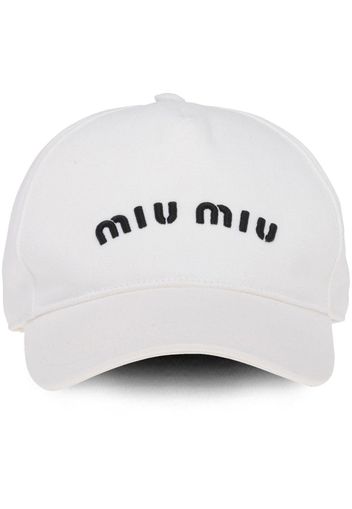 Miu Miu logo-embroidered baseball cap - Weiß