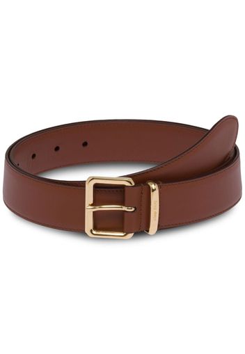 Miu Miu logo buckle belt - Braun