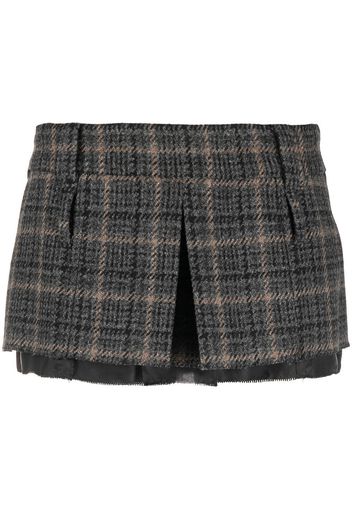 Miu Miu check-print mini skirt - Grau