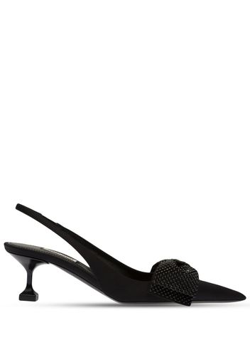 Miu Miu satin slingback pumps - Schwarz