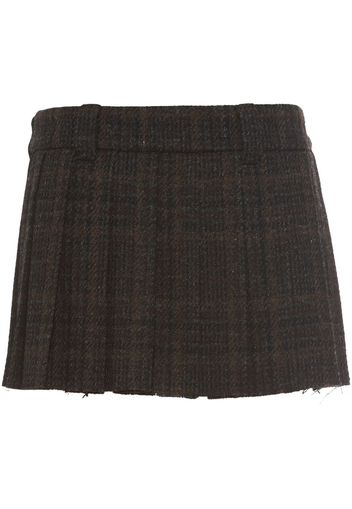 Miu Miu plaid wool miniskirt - Grau