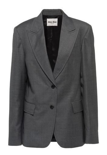 Miu Miu Grisaille single-breasted blazer - Grau