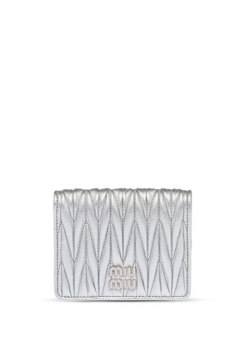 Miu Miu matelassé nappa leather wallet - Silber