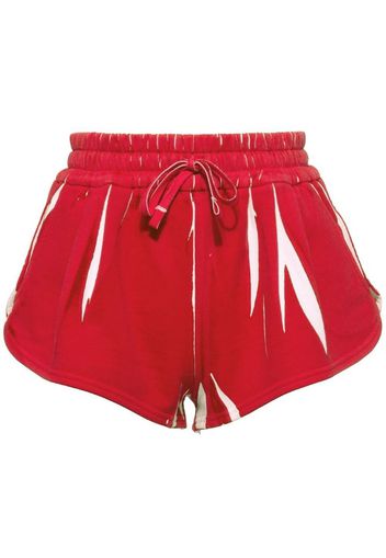 Miu Miu Kurze Shorts mit abstraktem Print - Rot