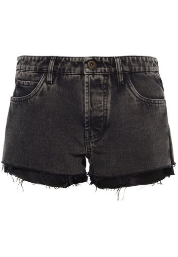 Miu Miu freyd-edge denim shorts - Schwarz