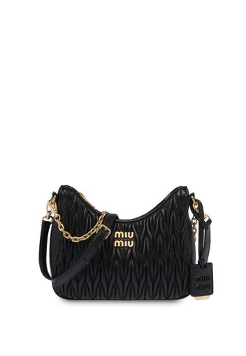 Miu Miu Schultertasche aus Matelasse-Leder - Schwarz