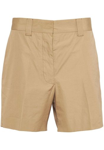 Miu Miu embroidered-logo tailored shorts - Nude