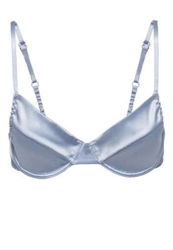 Miu Miu Balconette-BH aus Satin - Grau