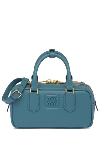 Miu Miu logo plaque mini bag - Blau