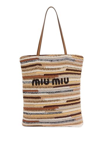 Miu Miu Gestrickte Handtasche - Nude